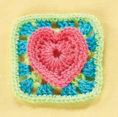 Heart granny square