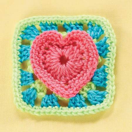 Heart granny square