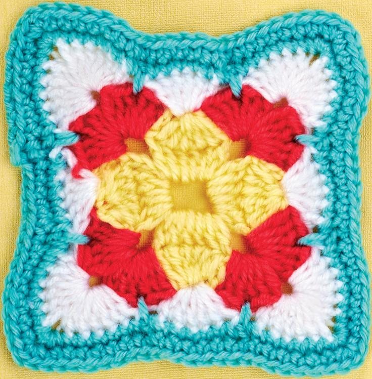 Top Crochet Patterns Wavy edge granny square