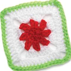 Green border granny square