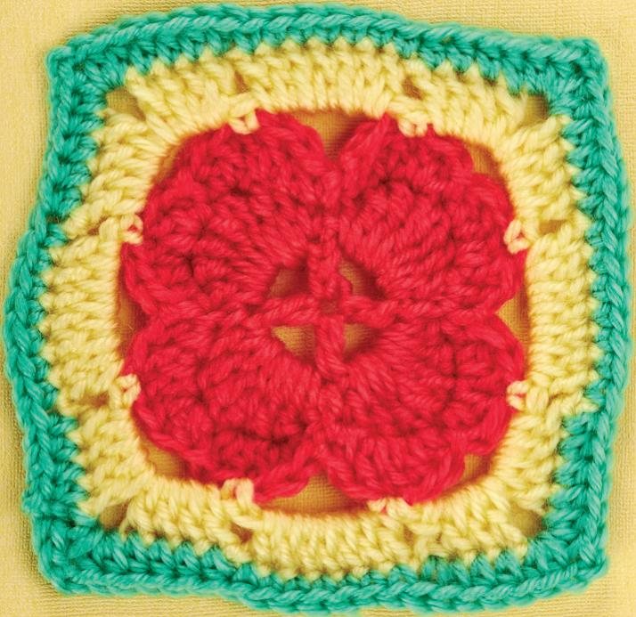 Top Crochet Patterns Red heart granny square