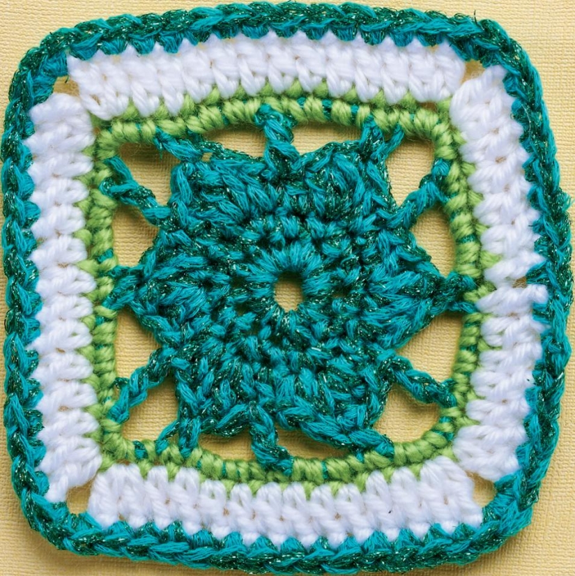 Sparkle flower granny square Sparkle flower granny square