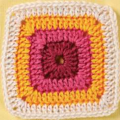 Four stripes granny square