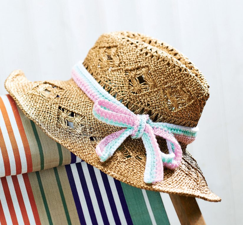 Crochet hat ribbon Crochet Pattern