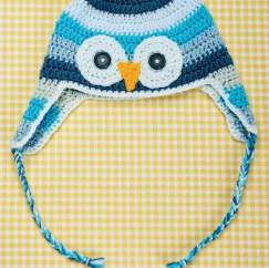 Crochet owl hat