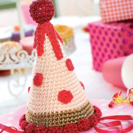 Sundae crochet party hat