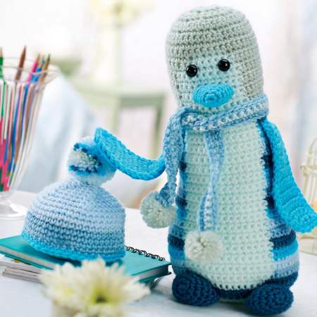 Crochet penguin toy