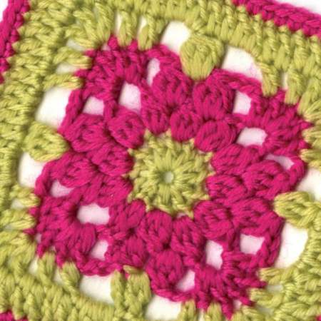 Ochre bloom granny square