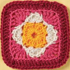 Twist square granny square