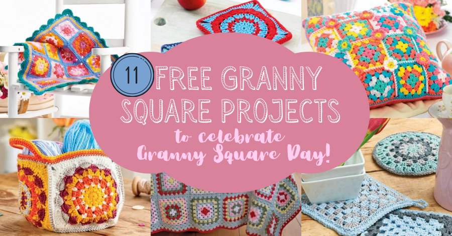 11 FREE Granny Square projects to celebrate Granny Square Day