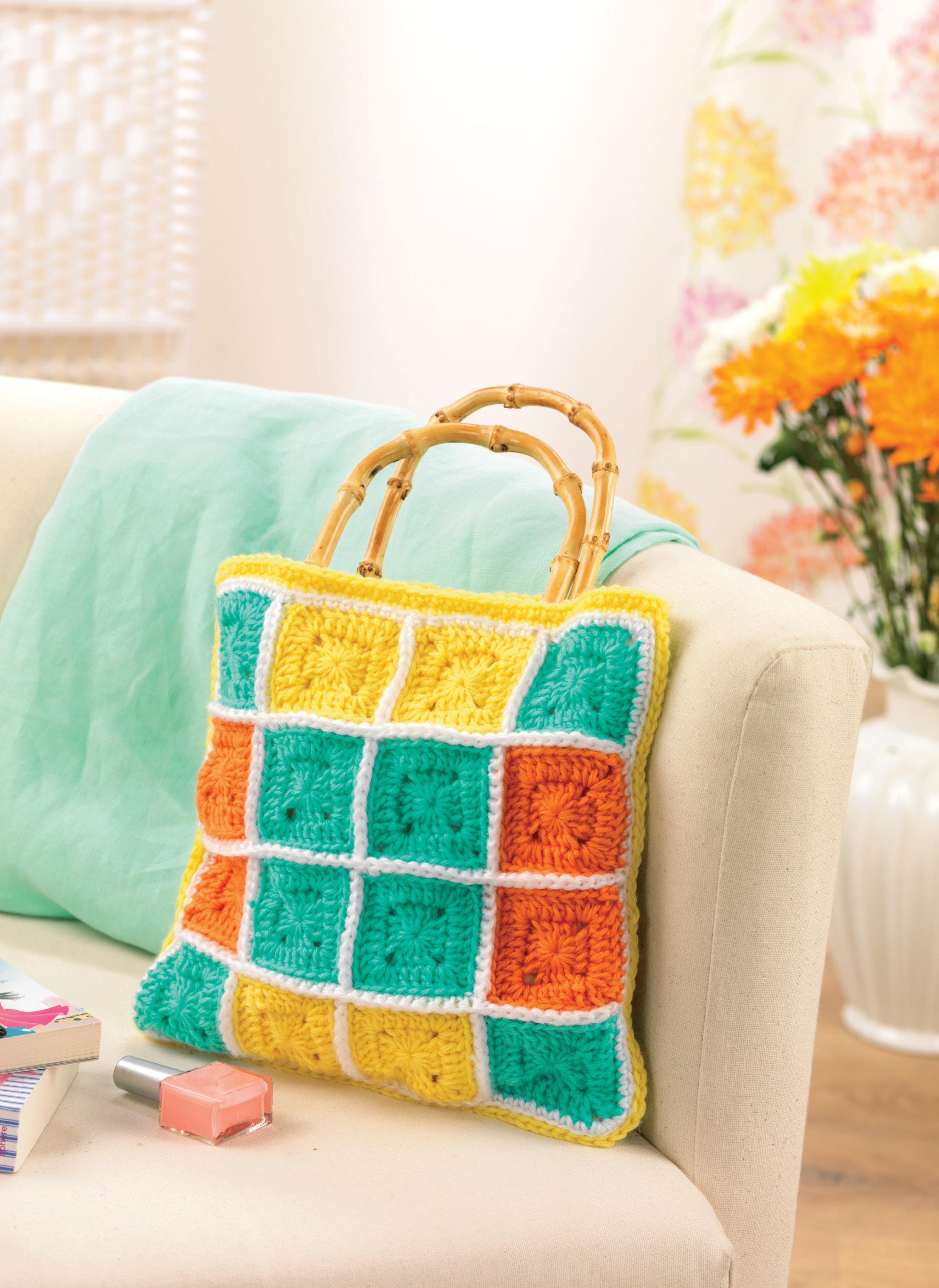 Granny square tote bag | Top Crochet Patterns